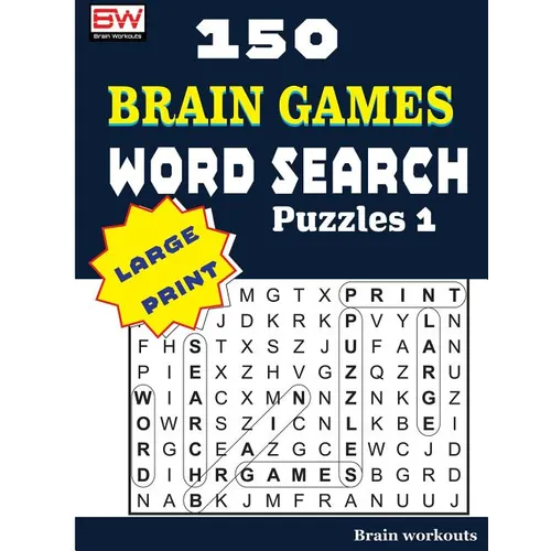 150 Brain Games - WORD SEARCH Puzzles 1 - Paperback