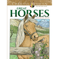 Creative Haven Great Horses Coloring Book - Paperback