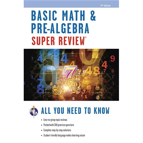 Basic Math & Pre-Algebra Super Review - Paperback