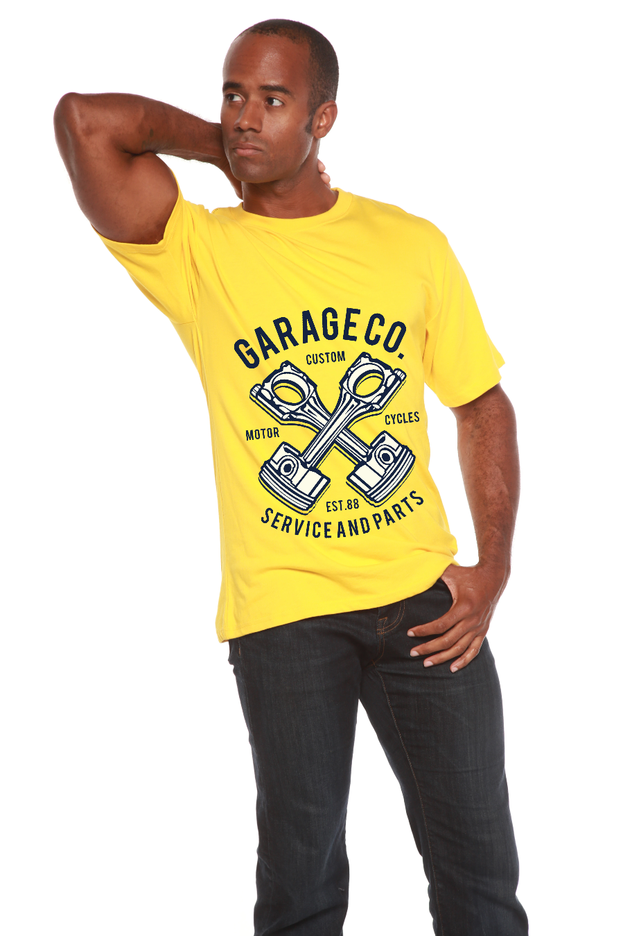 Garage Co Men's Bamboo Viscose/Organic Cotton Short Sleeve Graphic T-Shirt