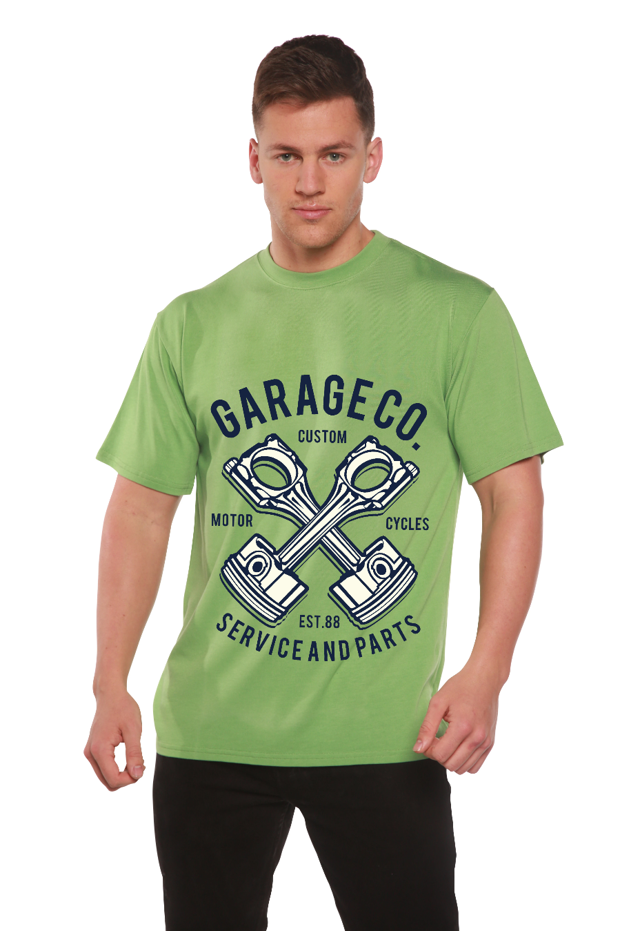 Garage Co Men's Bamboo Viscose/Organic Cotton Short Sleeve Graphic T-Shirt
