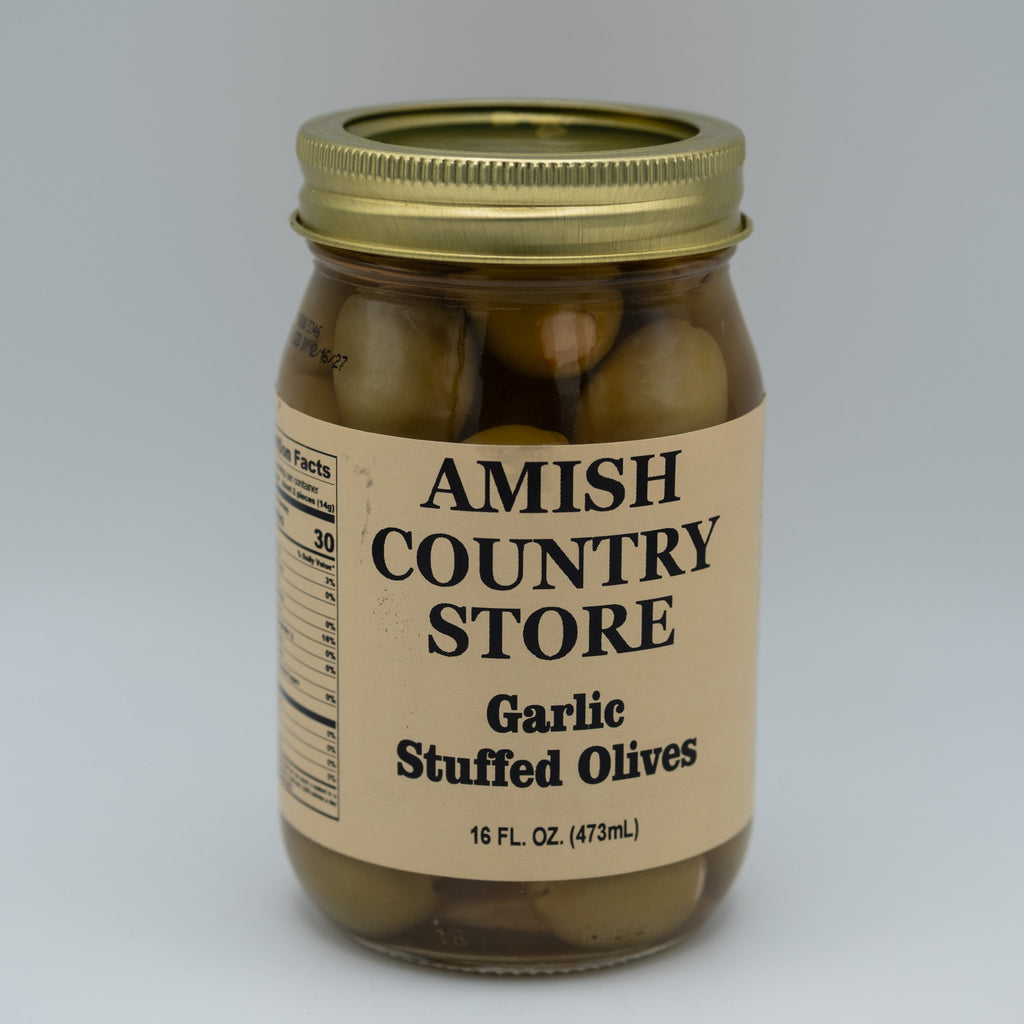 Garlic Stuffed Olives | Bold Briny Pantry Favorite | 16 oz
