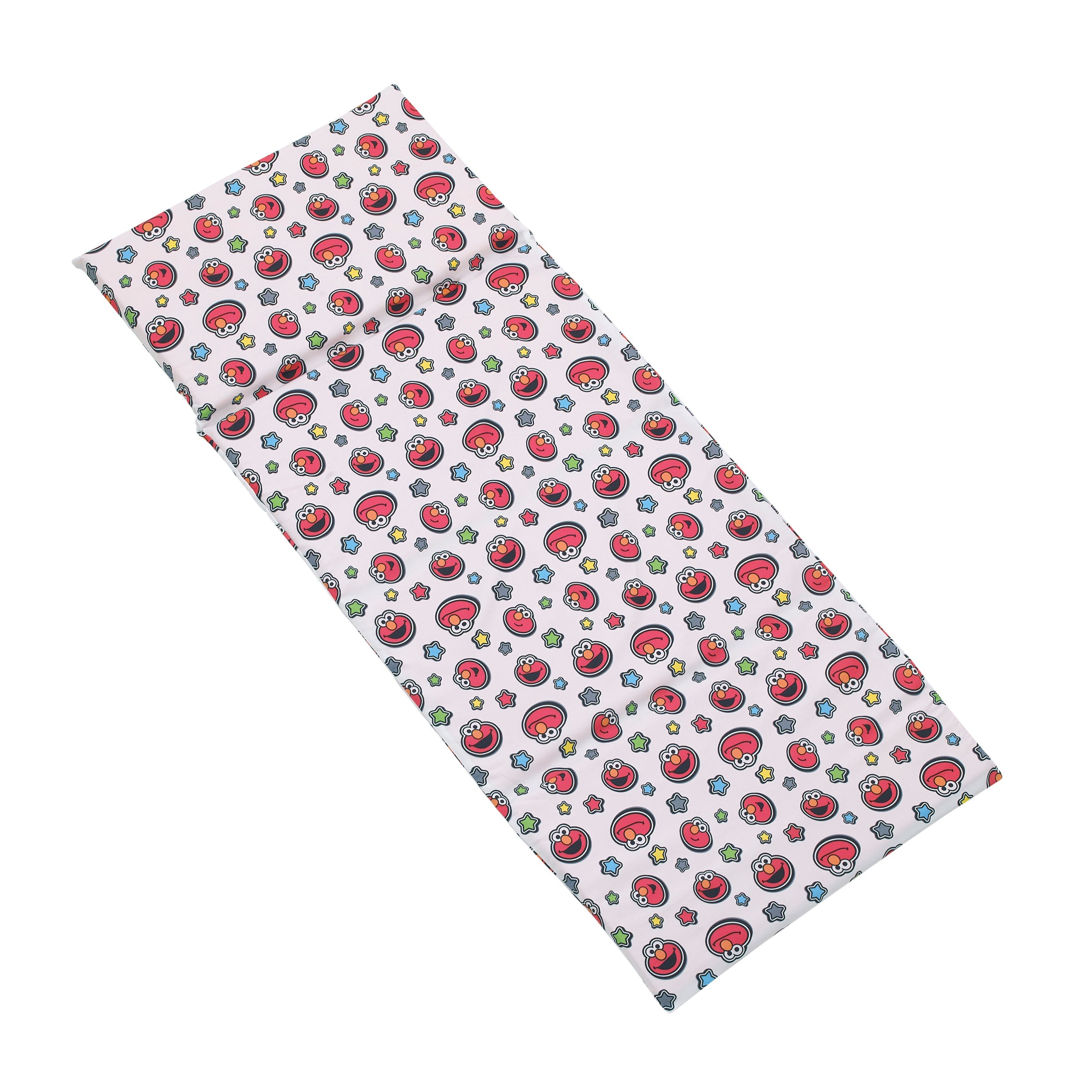 Elmo, Red, Blue, Yellow, Green and White with Stars Super Soft Preschool Nap Pad Sheet
