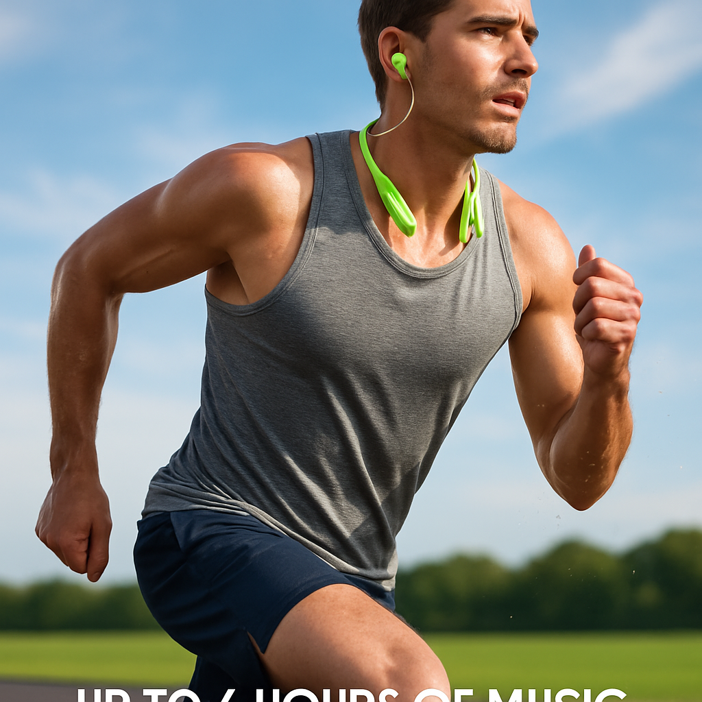 KOCASO Wireless Sports Stereo Hands Free Headset for Phone and Tablet