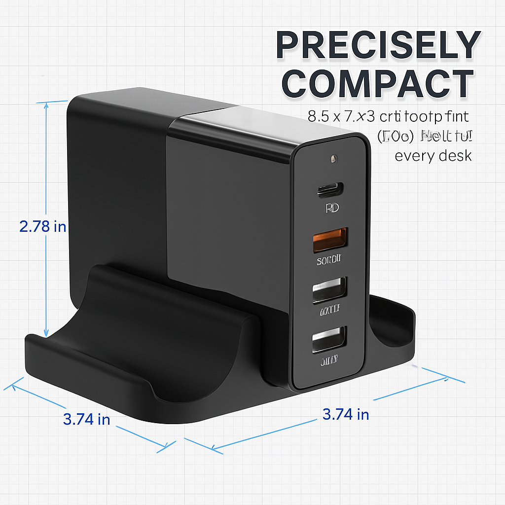 USB Fast Charger 6-Port Multi-Device Station