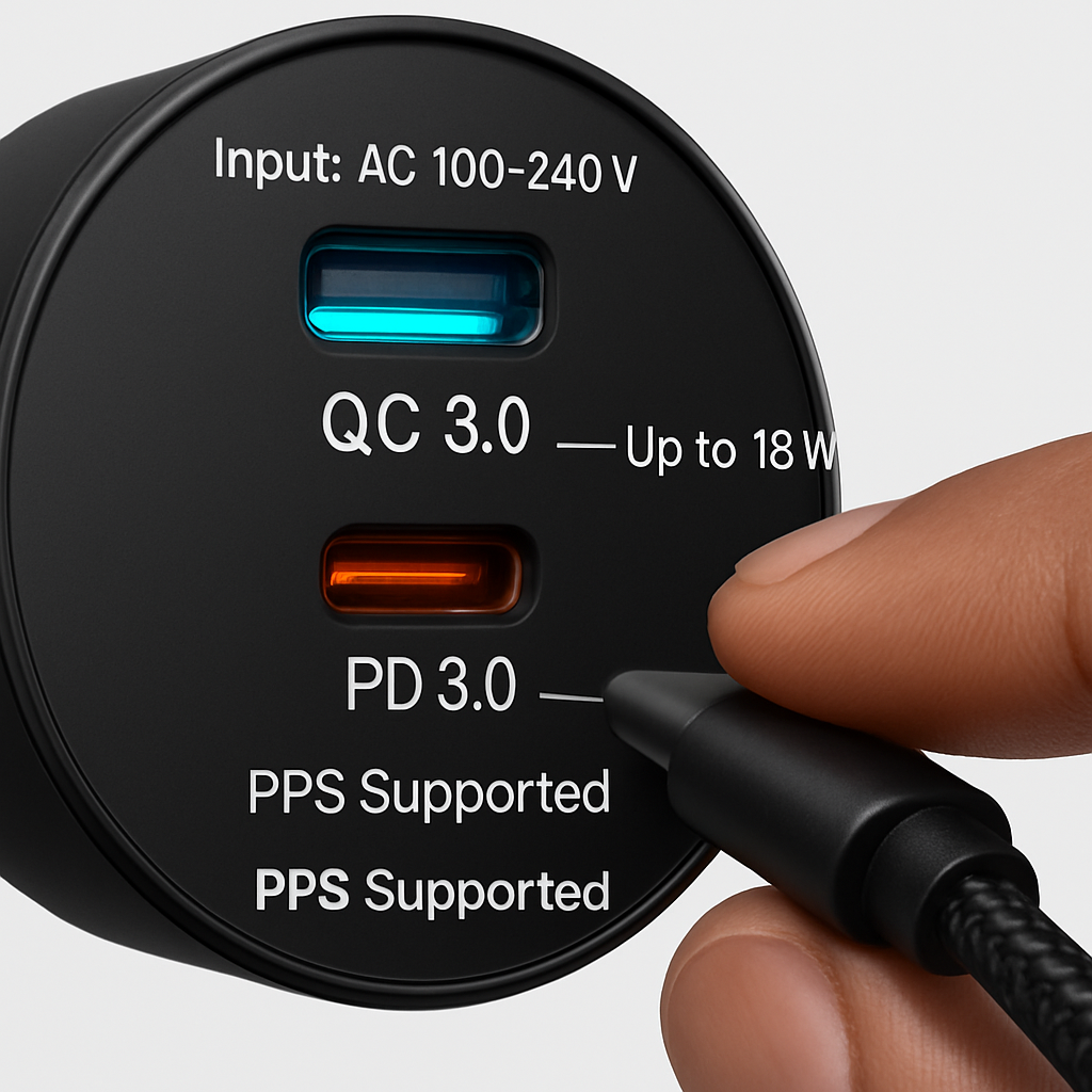 65W USB-C Fast Wall Charger for Laptops & Phones