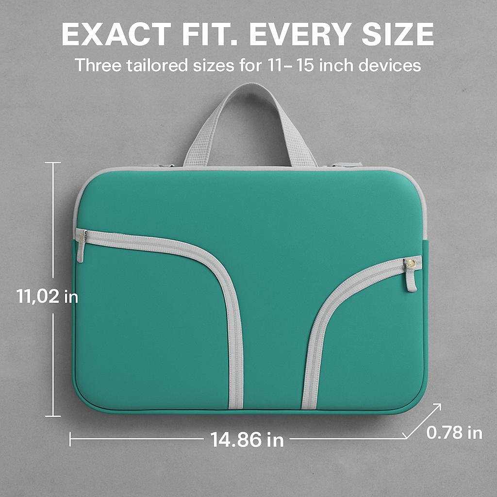 Laptop Sleeve Bag: Slim, Durable Neoprene with Pockets