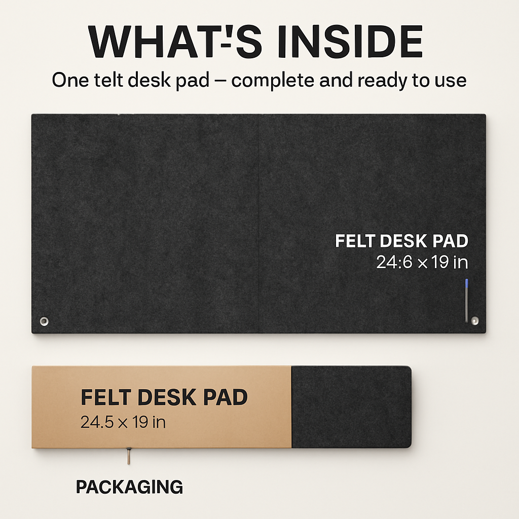 Gaming Mouse Pad - Large Felt Desk Mat for Work