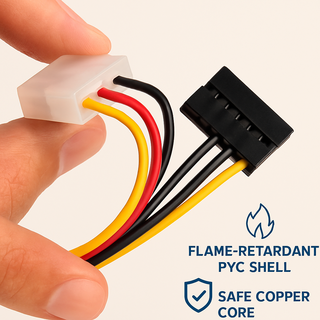 4 Pin to 15Pin Cable Adapter for Internal Drives