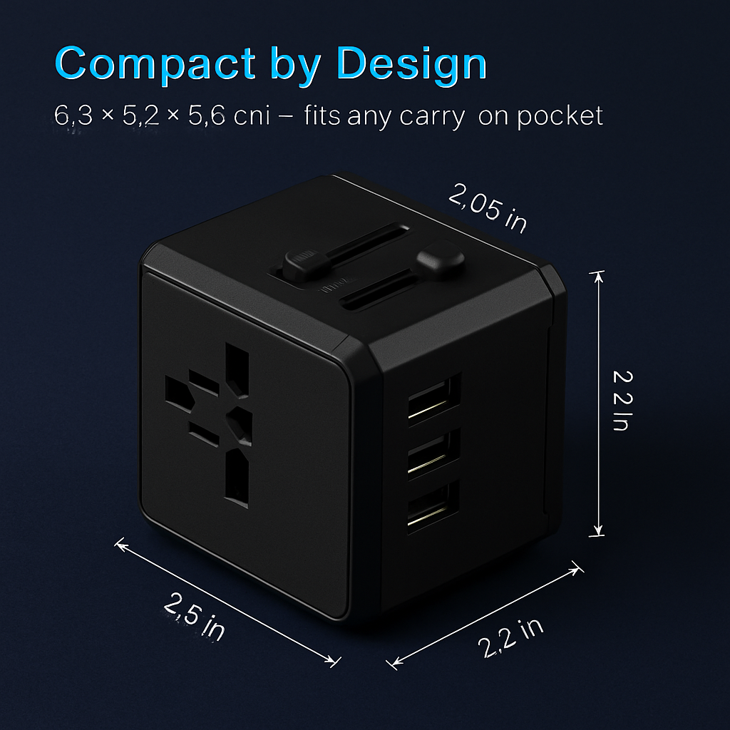 Universal Travel Power Adapter with 4 USB Ports
