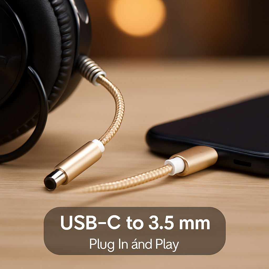 USB-C to 3.5mm Audio Adapter for Headphones