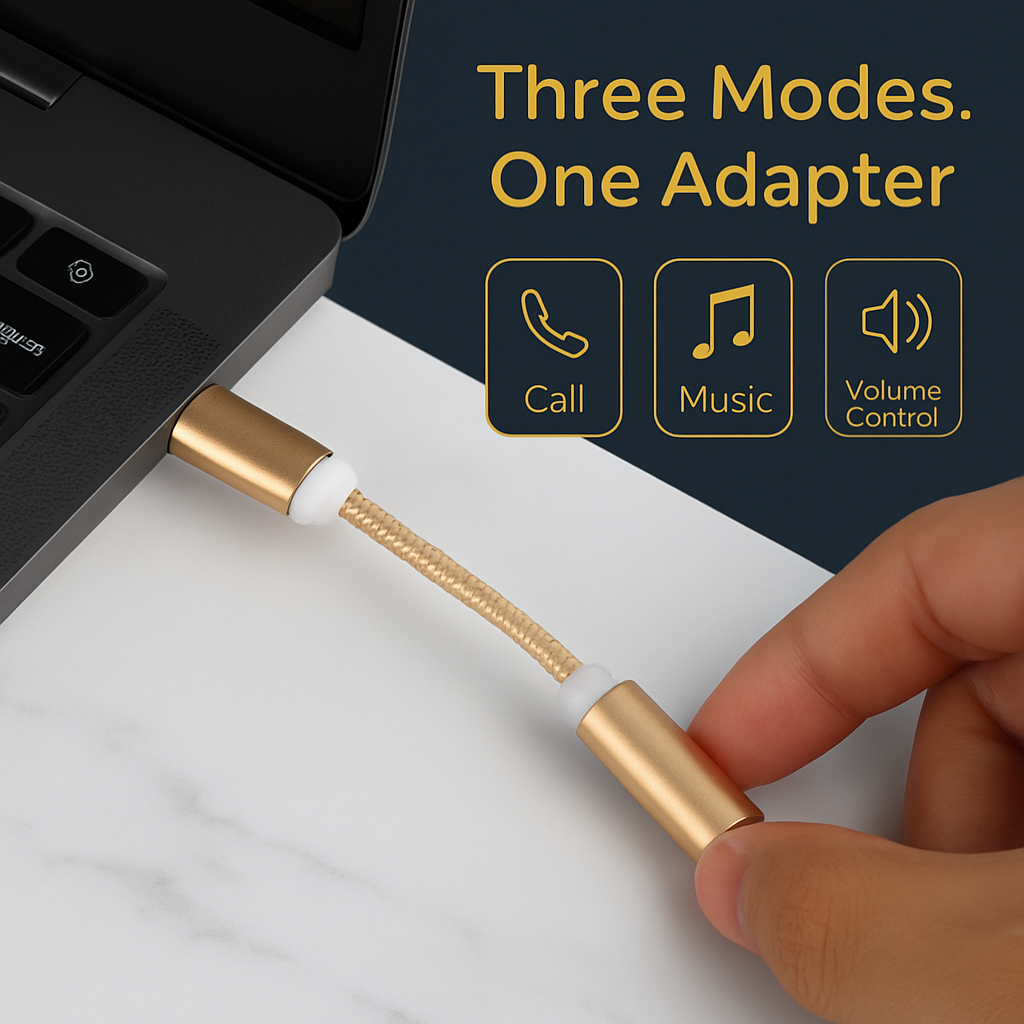 USB-C to 3.5mm Audio Adapter for Headphones