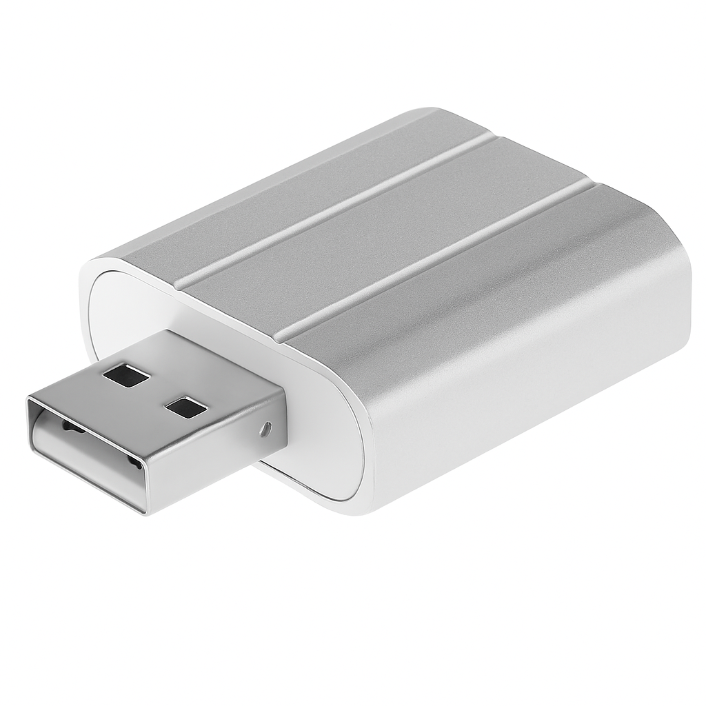 USB Audio Adapter External Stereo Sound Card w/ 3.5mm Headphone Microphone Jack Sound Converter For PC Laptops