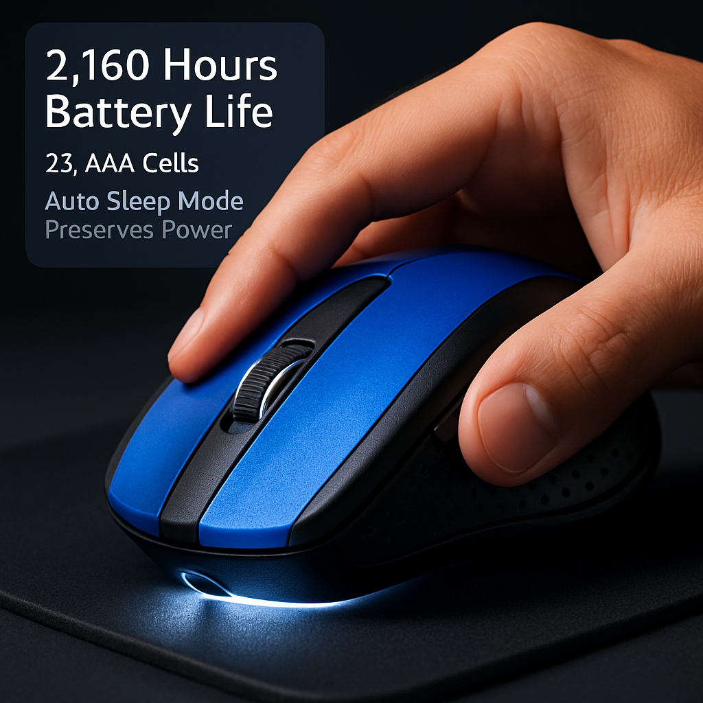 2.4G Wireless Gaming Mouse Optical Mice w/ Receiver 3 Adjustable DPI 6 Buttons For PC Laptop Computer Macbook