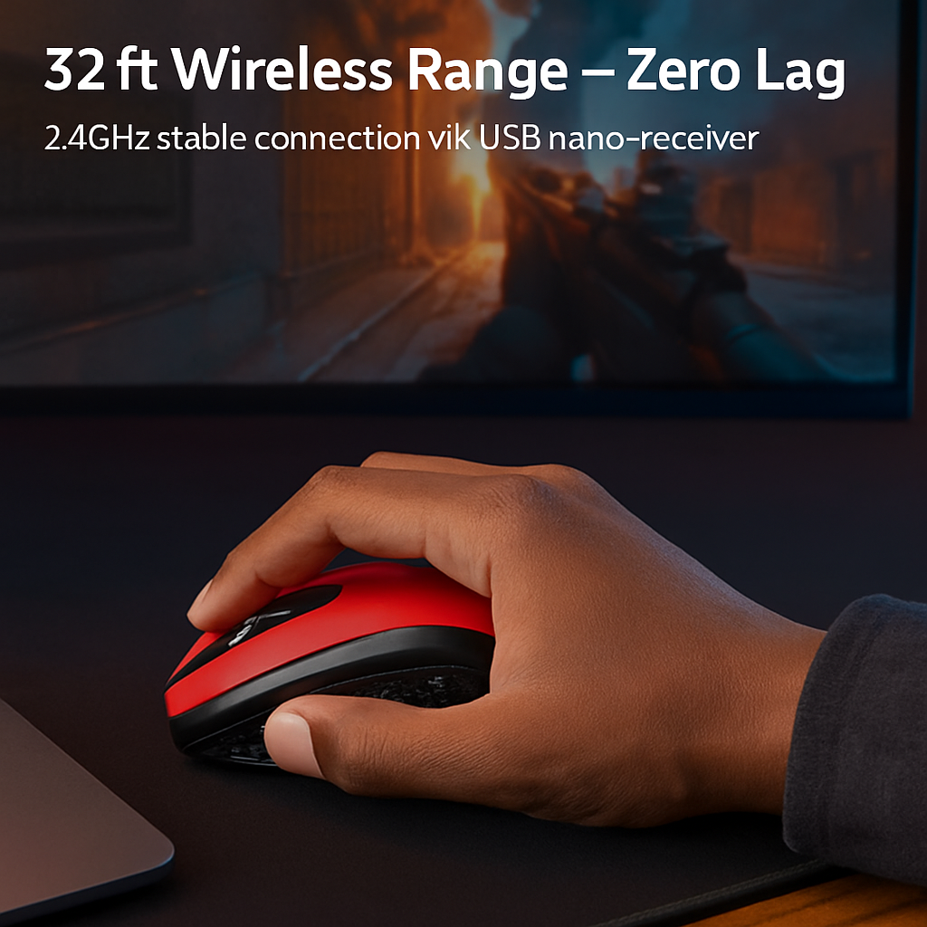 2.4G Wireless Gaming Mouse Optical Mice w/ Receiver 3 Adjustable DPI 6 Buttons For PC Laptop Computer Macbook