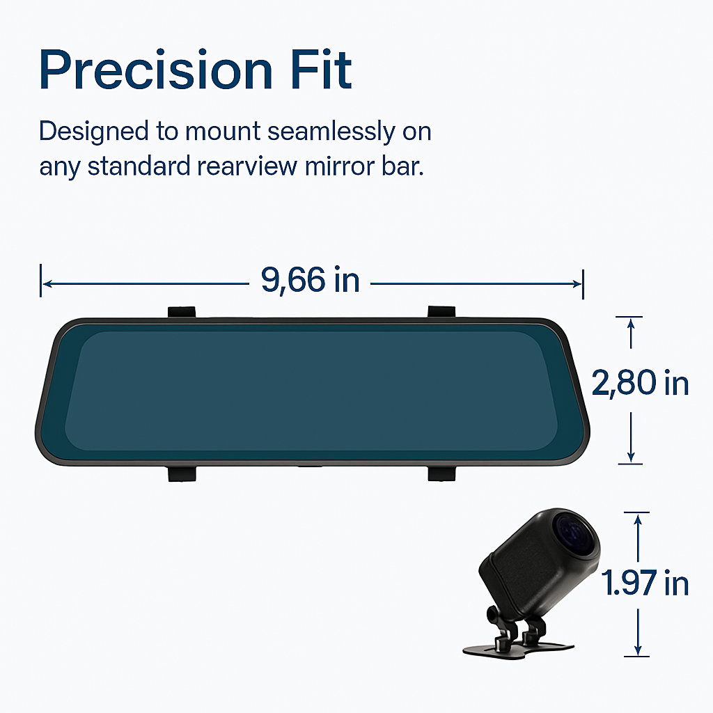Car Dash Camera with Front & Rear Dual Lens