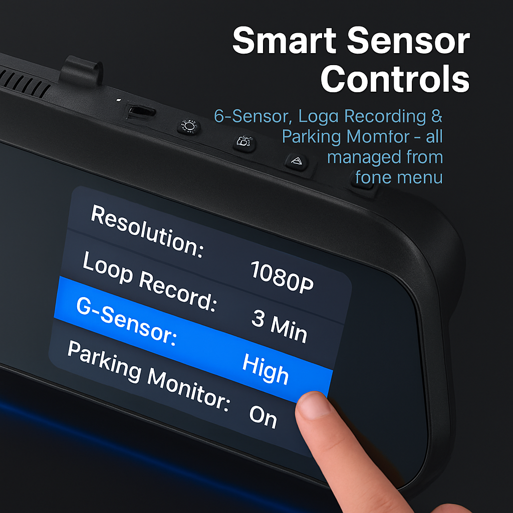 Car Dash Camera with Front & Rear Dual Lens
