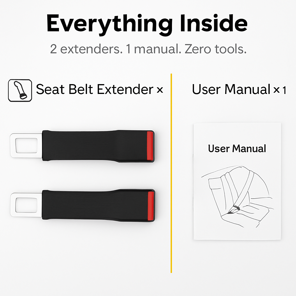 Car Seat Belt Extender 9in for Booster Seats