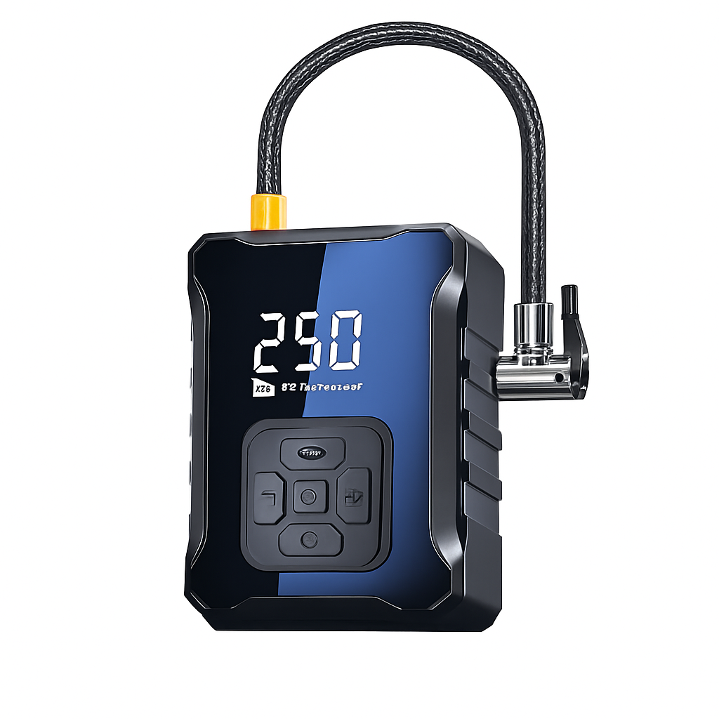 Cordless Tire Inflator with Car Charger and LED Light