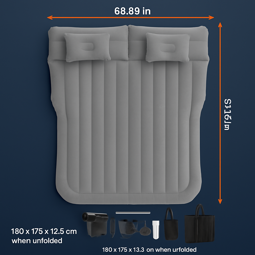 Inflatable SUV Air Mattress for Car Travel & Camping