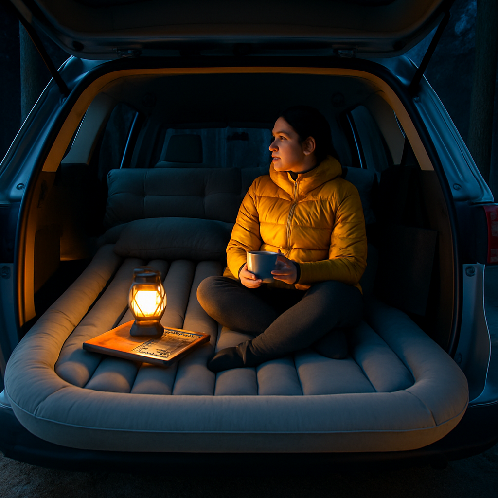 Inflatable SUV Air Mattress for Car Travel & Camping