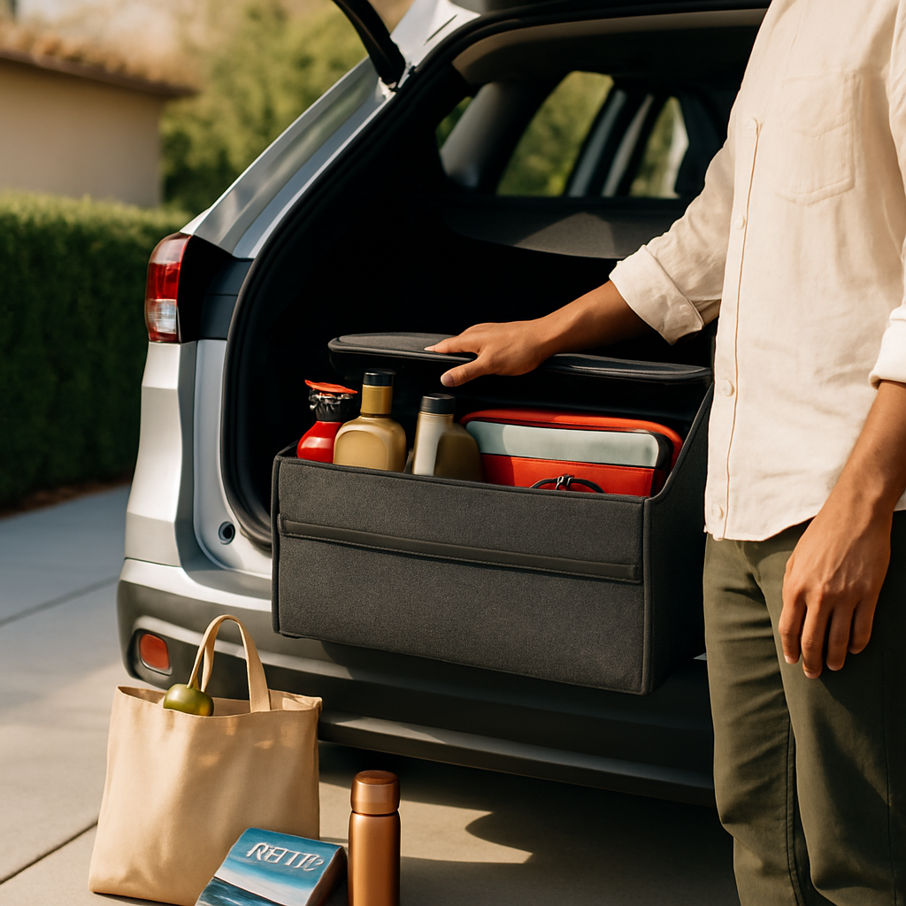 Car Boot Organizer Box - Collapsible Trunk Storage Case