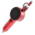 3-in-1 Retractable Car Charger for Multiple Devices