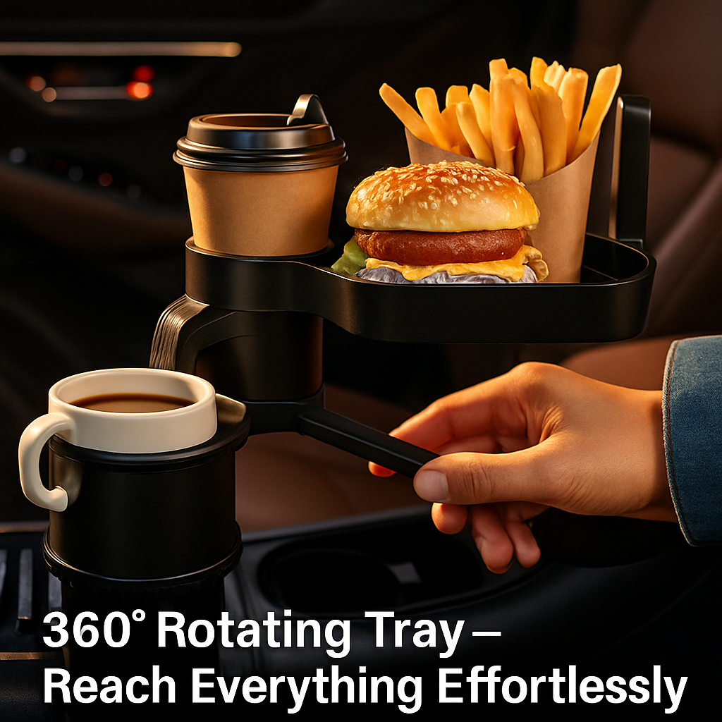 Car Cup Holder Tray Rotating Bottle Holder Mount