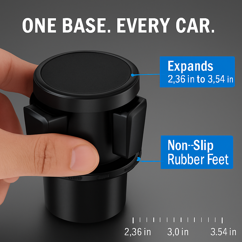 Car Cup Holder Tray Rotating Bottle Holder Mount