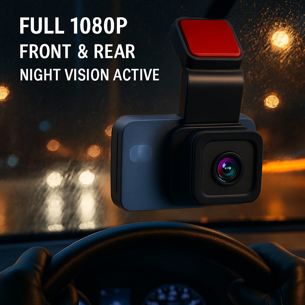 Dual Lens Dash Cam with WiFi GPS Night Vision