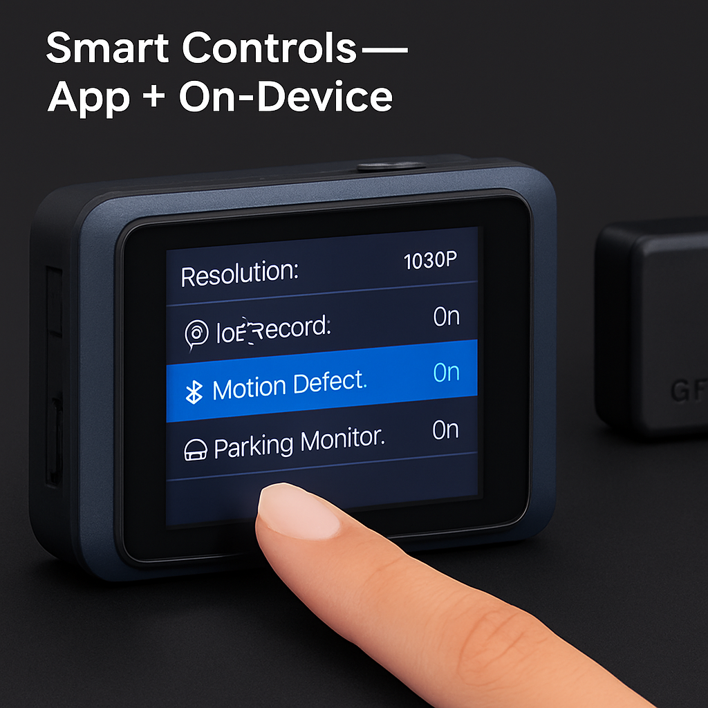 Dual Lens Dash Cam with WiFi GPS Night Vision