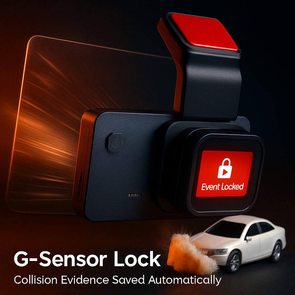 Dual Lens Dash Cam with WiFi GPS Night Vision
