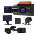 Car Dash Cam 2K 3-Channel GPS WiFi Night Vision