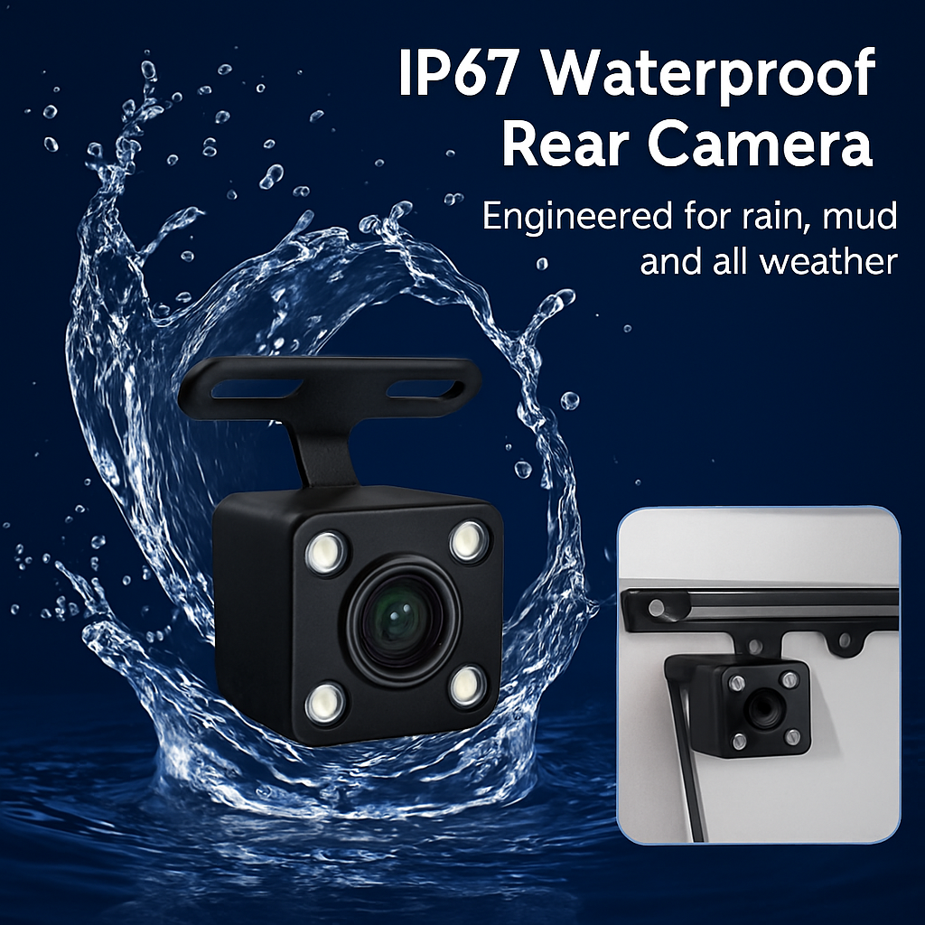 3-Channel WiFi Dash Cam with Night Vision and G-Sensor