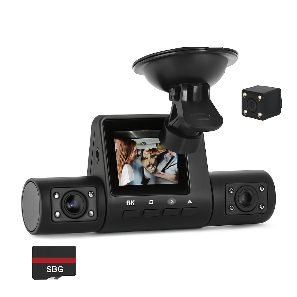 360° View 4-Channel Dash Cam with IR Night Vision