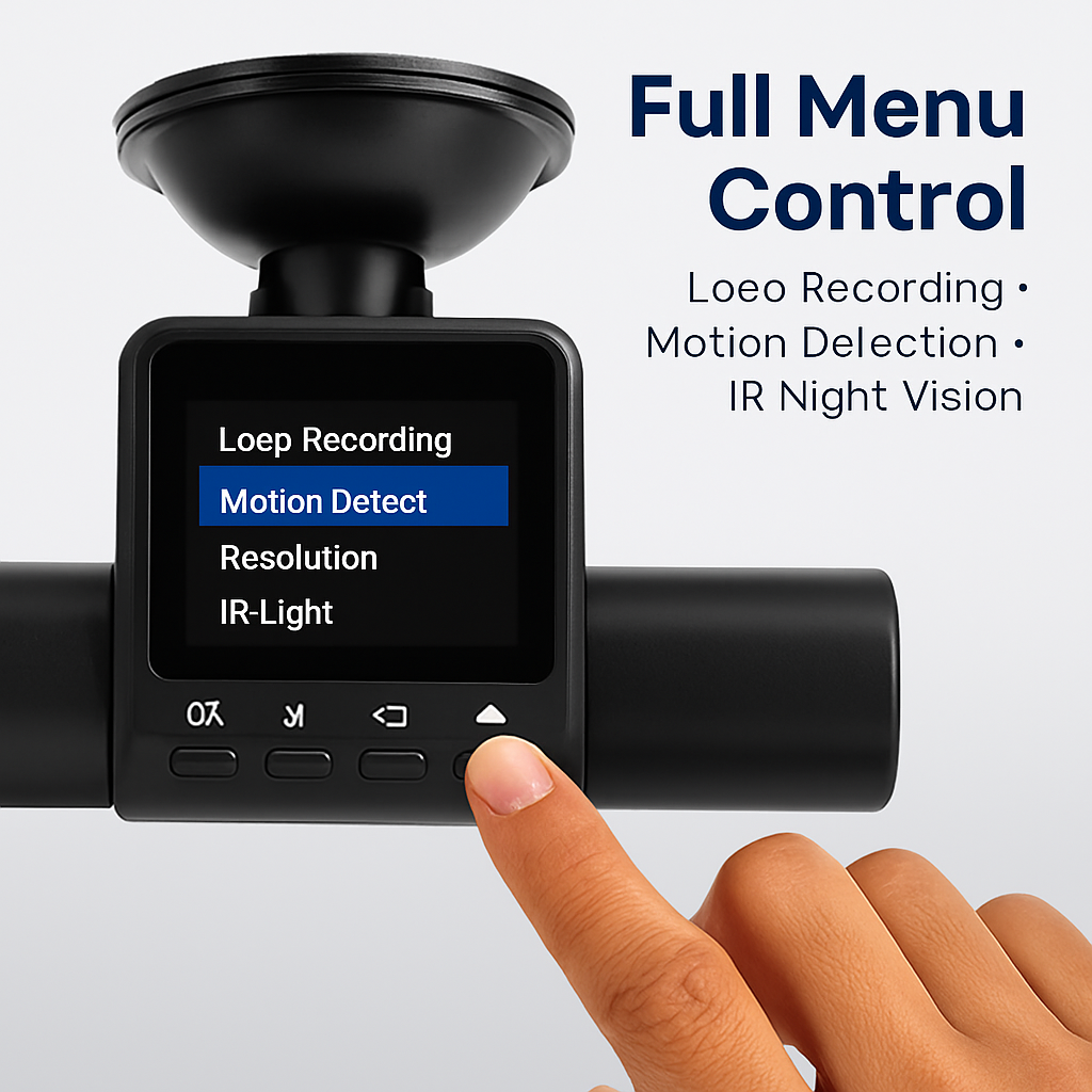 360° View 4-Channel Dash Cam with IR Night Vision