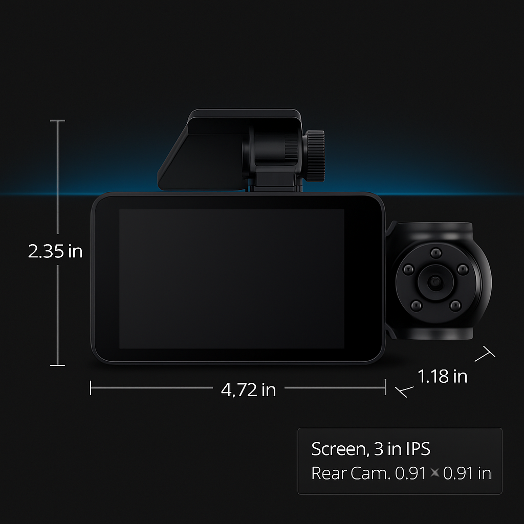 WiFi FHD 1080P 3 Channel Car Dash Cam Front Rear Inside With 32G MMC Card Motion Detection Loop Recording Infrared Night Vision Surveillance Car Camer