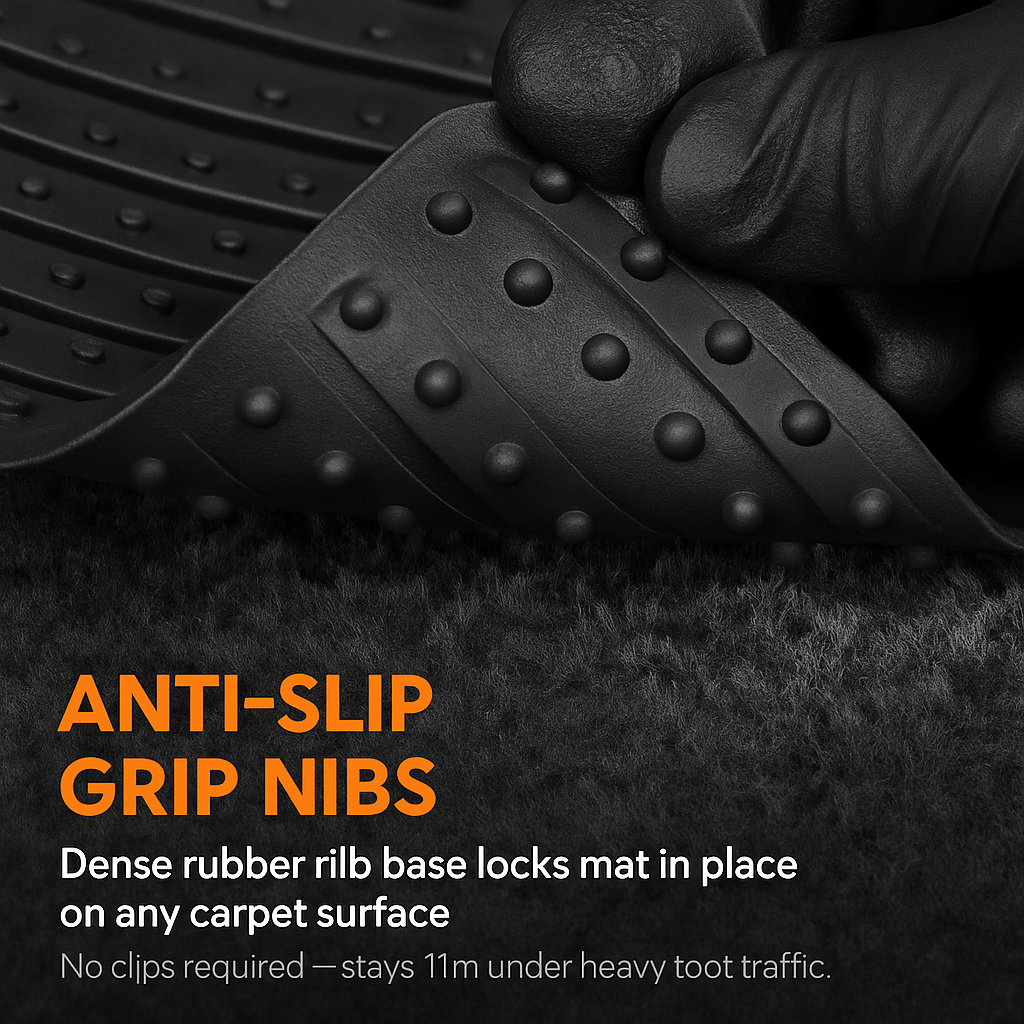Automotive Floor Mats: Front & Rear PVC Trim-to-Fit