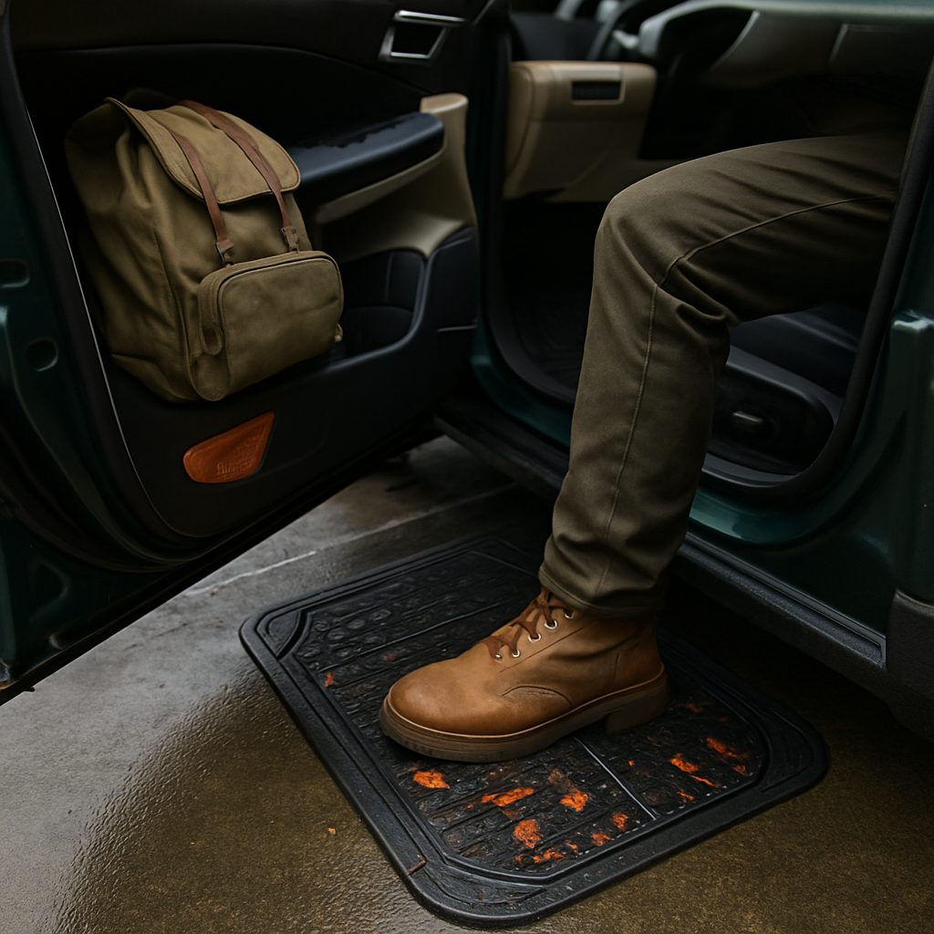 Automotive Floor Mats: Front & Rear PVC Trim-to-Fit