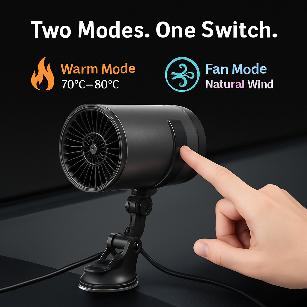 Portable Car Heater with 2-in-1 Heating and Cooling
