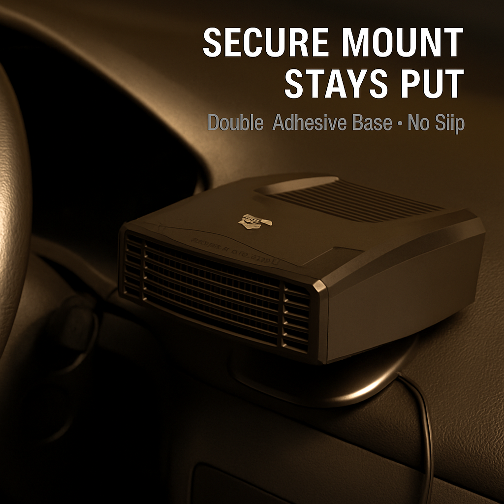 Portable Car Heater with Defogger and Rotating Base