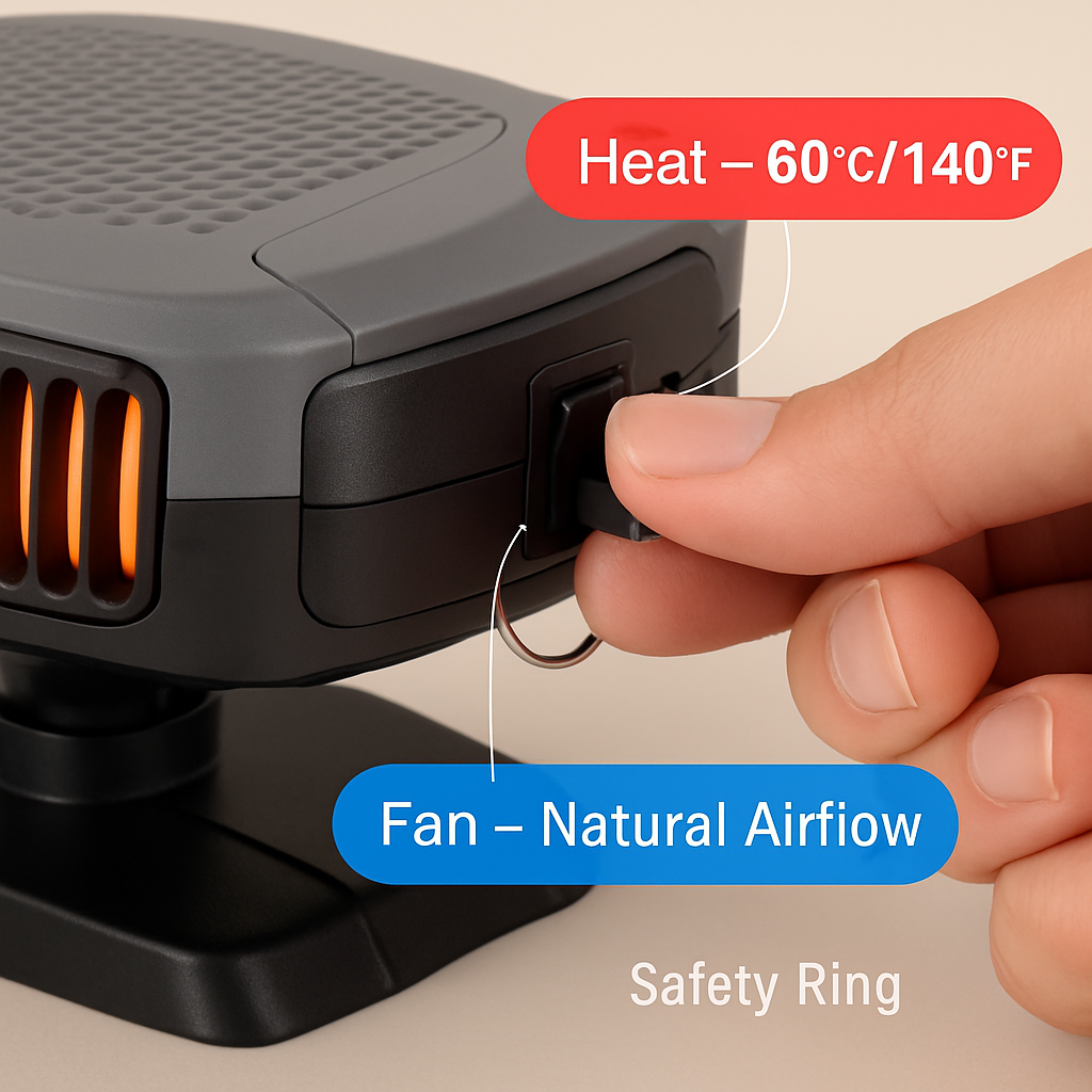 Portable Car Heater and Defroster for Windshield