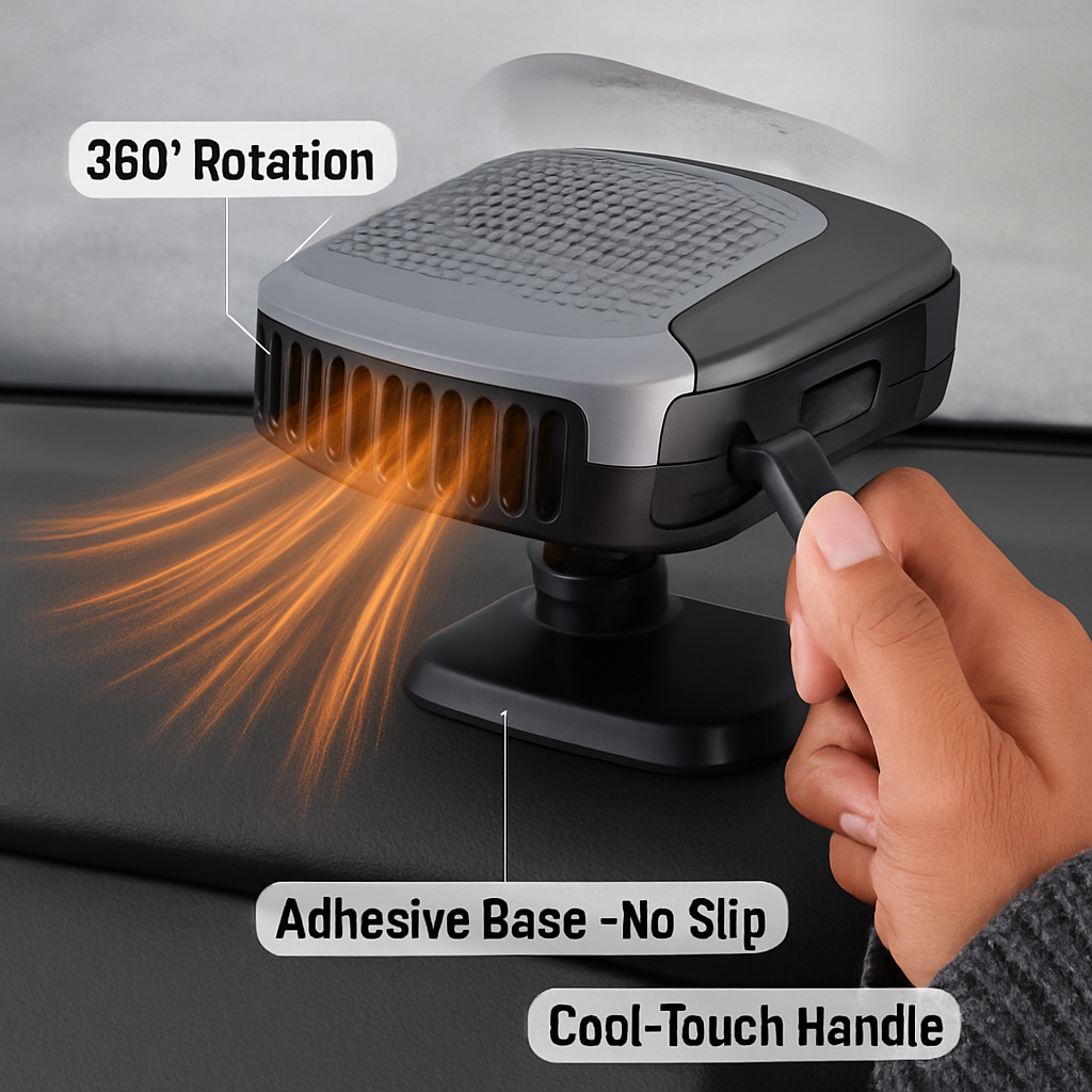 Portable Car Heater and Defroster for Windshield