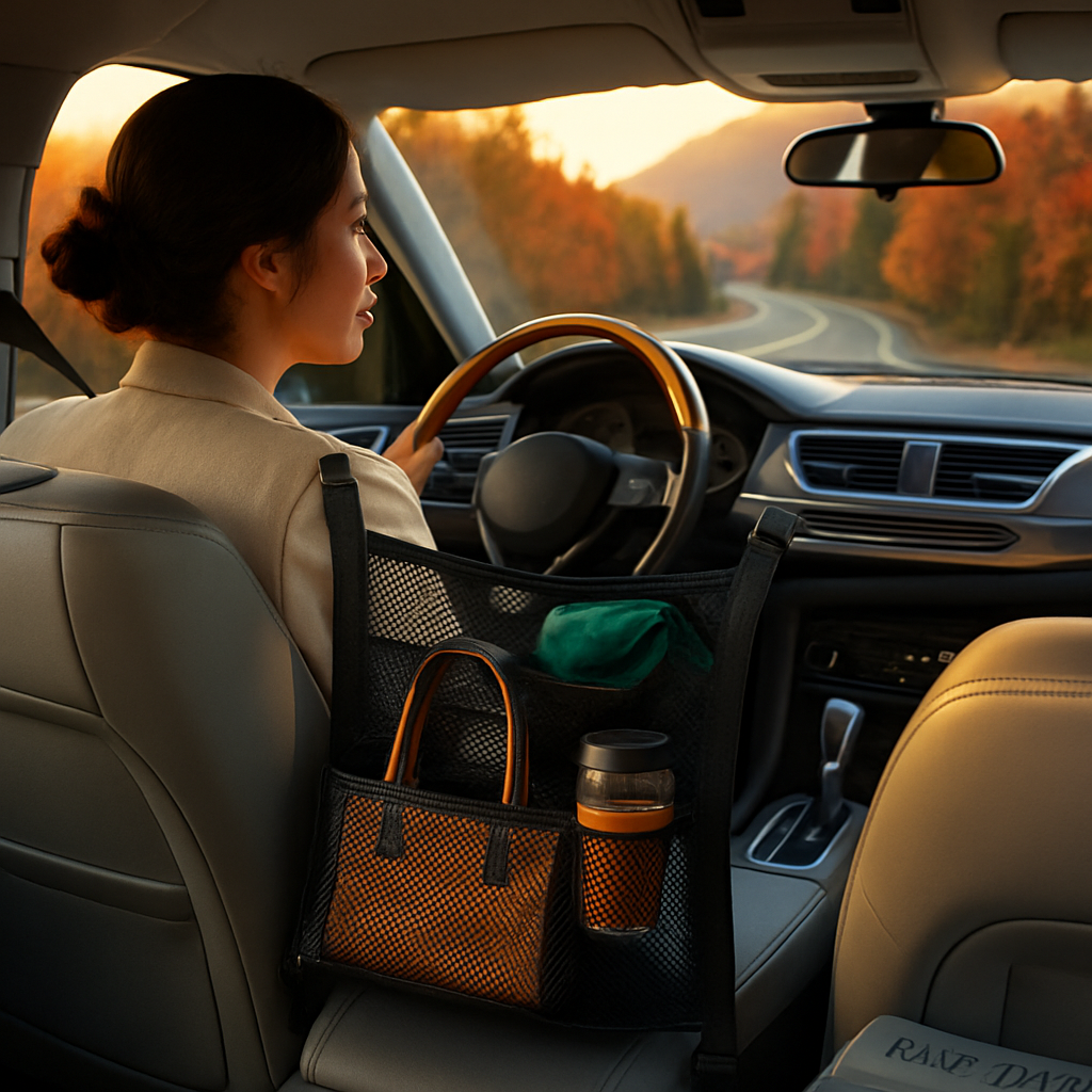 Car Mesh Organizer 3-Layer Backseat Net Storage