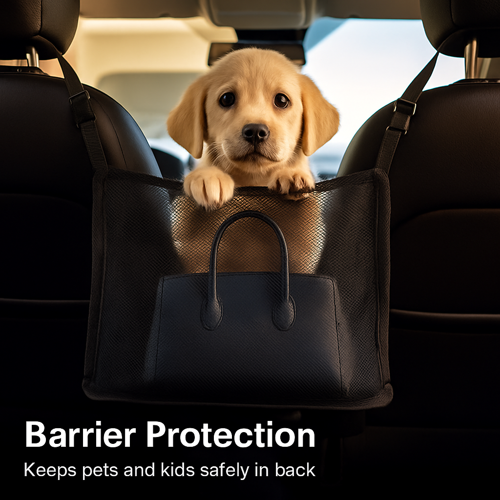 Car Net Pocket Handbag Holder Between Front Seats