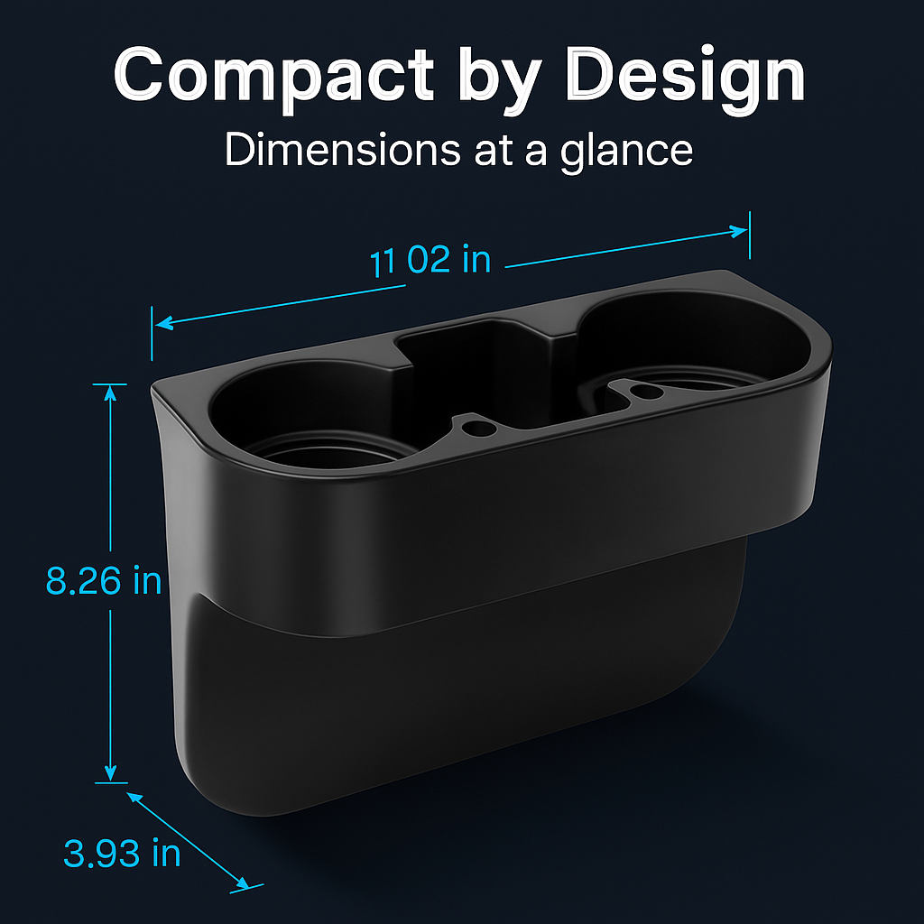 Car Seat Gap Cup Holder Wedge for Storage and Organizer