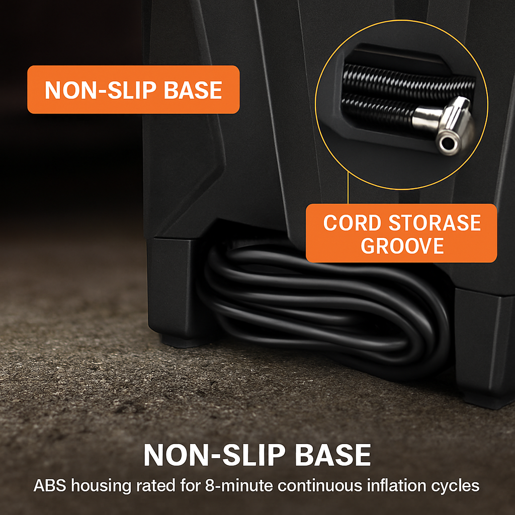 Car Tire Air Pump Portable Inflator with Gauge
