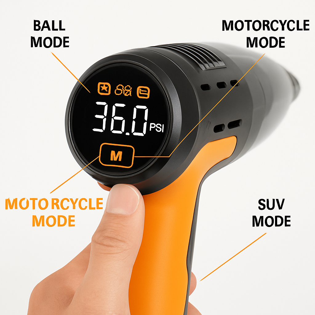 Cordless Car Vacuum & Tire Inflator 4-in-1