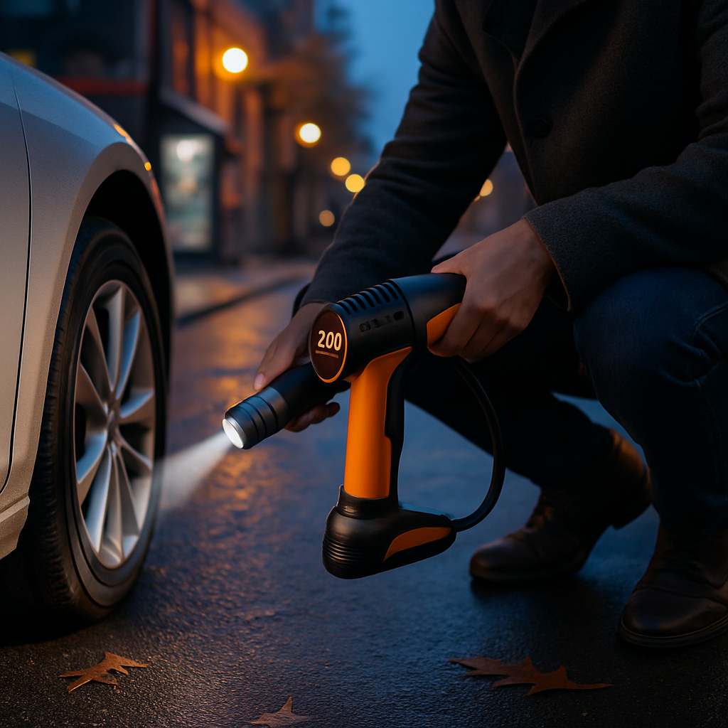 Cordless Car Vacuum & Tire Inflator 4-in-1