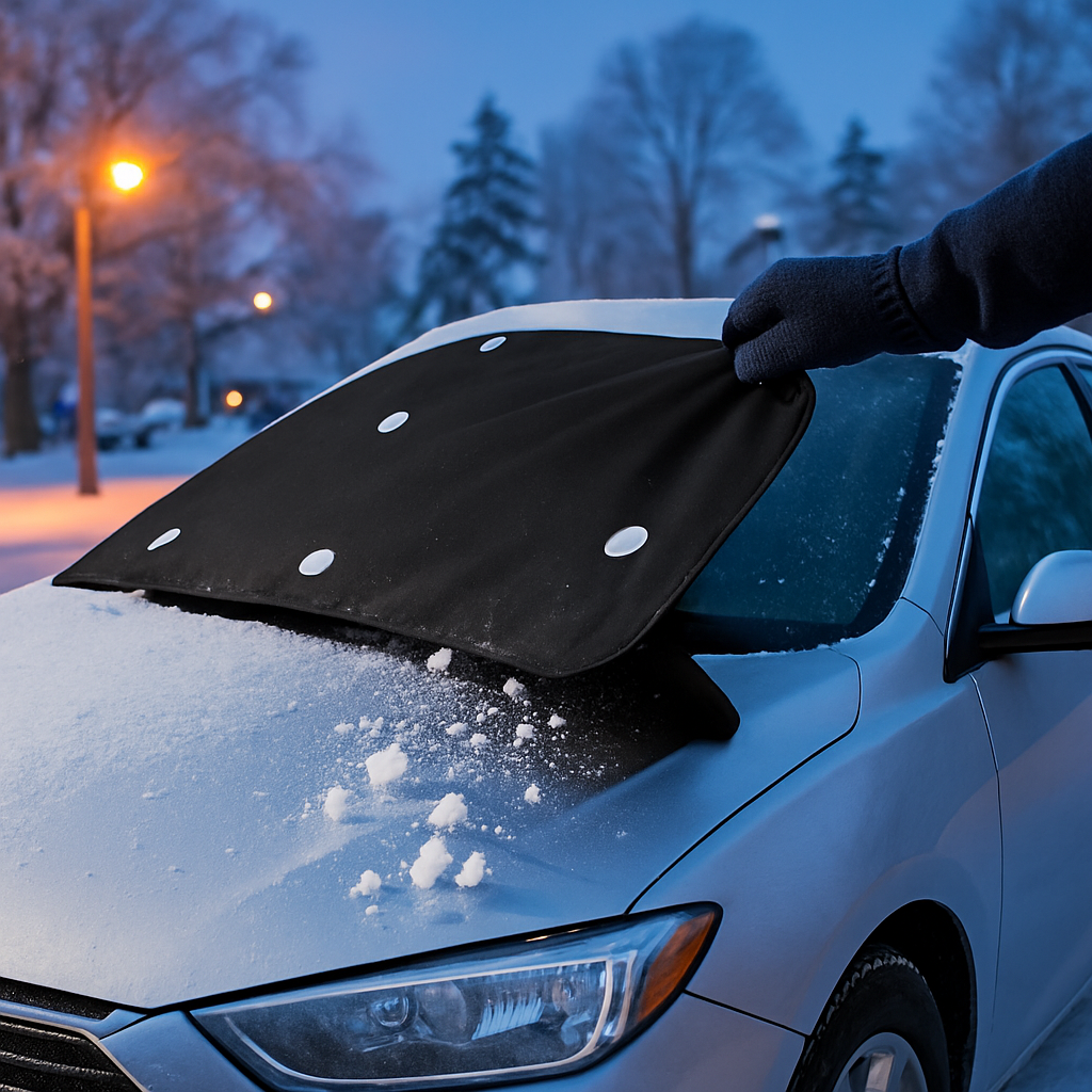 Car Windshield Cover Front & Rear, Waterproof Oxford Fabric